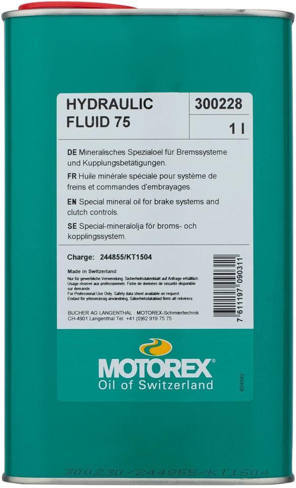 Motorex Hydraulic Fluid 75 Bremsflüssigkeit Mineralöl 2 Motorex Hydraulic Fluid 75 Bremsflüssigkeit Mineralöl – Bild 2