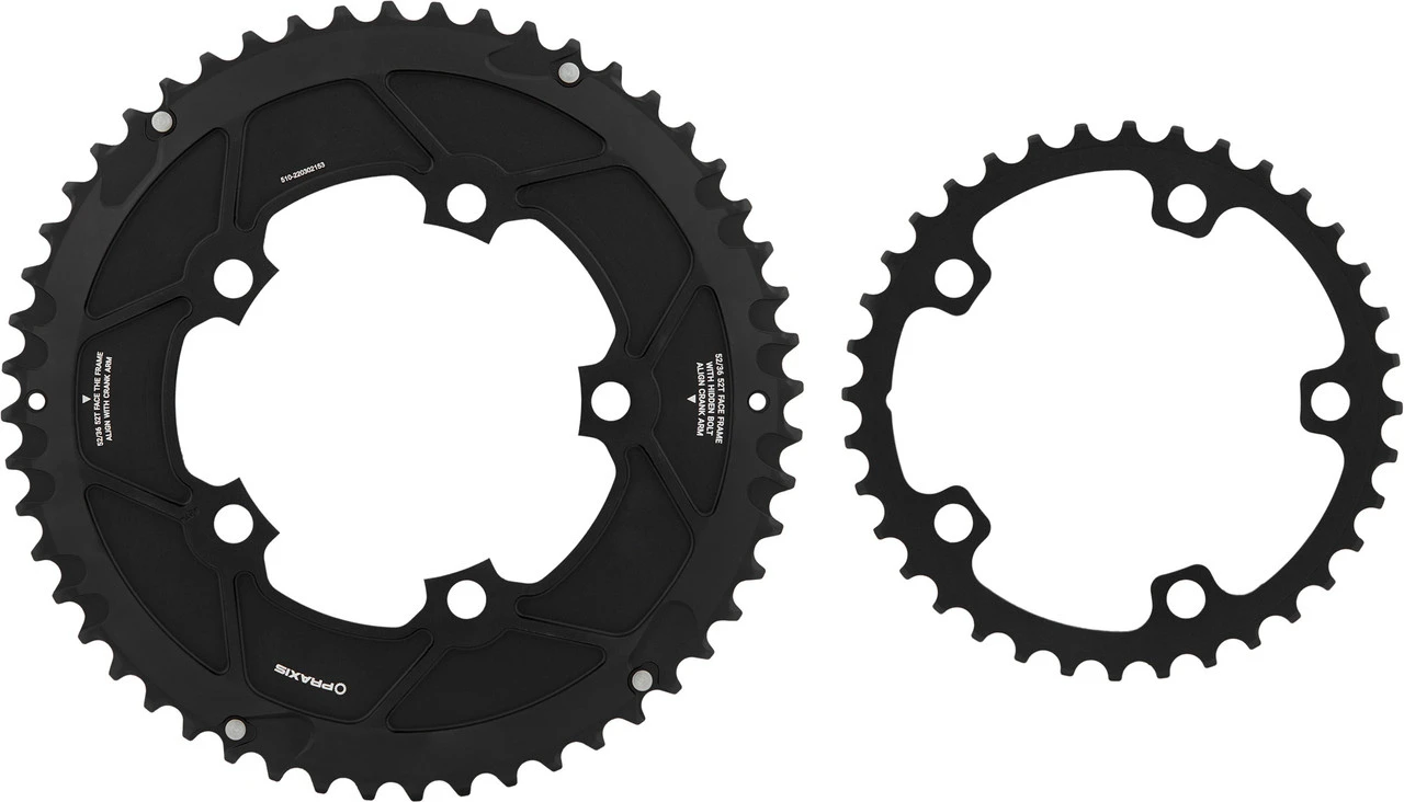 Praxis Works Aero / Solid Road Kettenblatt-Set, 5-Arm, 110 Mm Lochkreis Modell 2023 2 Praxis Works Aero / Solid Road Kettenblatt-Set, 5-Arm, 110 Mm Lochkreis Modell 2023 – Bild 2